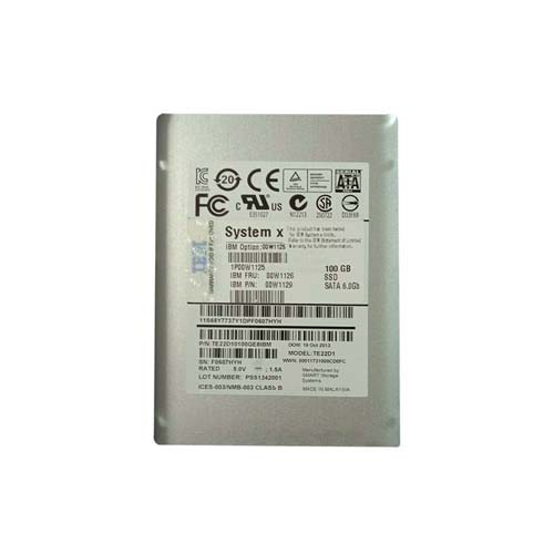 00W1126 - IBM 100GB 2.5 inch MLC 6Gb/s SATA Solid State Drive - Image 1