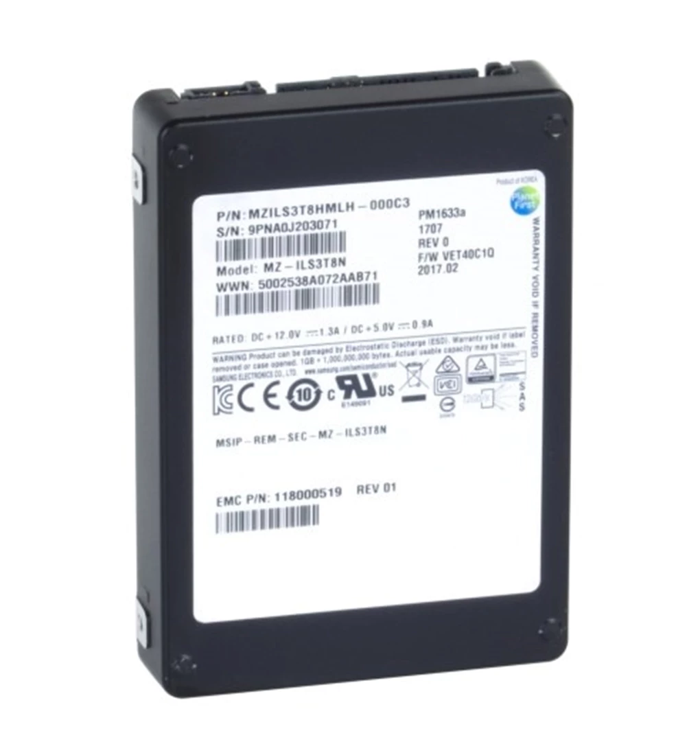 118000519-A.webp 118000519 - EMC 3.84TB Triple Level Cell SAS 12Gb/s 2.5-Inch SSD - Image 1