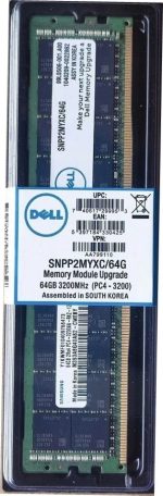 Dell 370-AFVZ 64GB PC4-25600 DDR4-3200MT/s 2Rx4 ECC Brand New - Image 2
