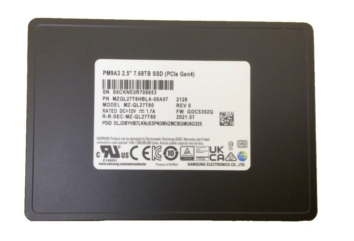 Samsung MZQL27T6HBLA PM9A3 7.68Tb U.2 PCIe 4.0 x4 NVMe Datacenter SSD - Image 6