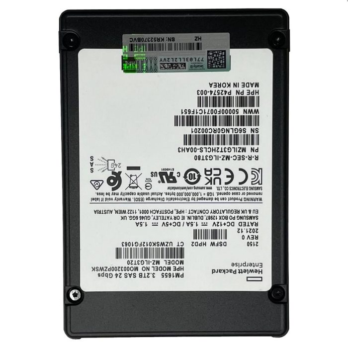 Samsung PM1655 MZILG3T2HCLS-00AH3 Mixed Use SSD 3.2 TB SAS 12Gb/s HPE OEM Refurbished - Image 6