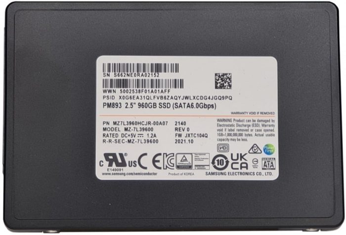 Samsung PM893 MZ-7L39600 SSD 960 GB SATA 6Gb/s HPE OEM Brand New - Image 2