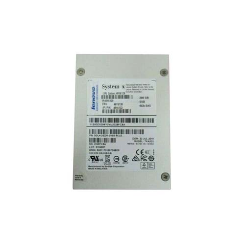 49Y6129 - Lenovo 200GB 2.5 inch MLC 6Gb/s SAS Solid State Drive - Image 1