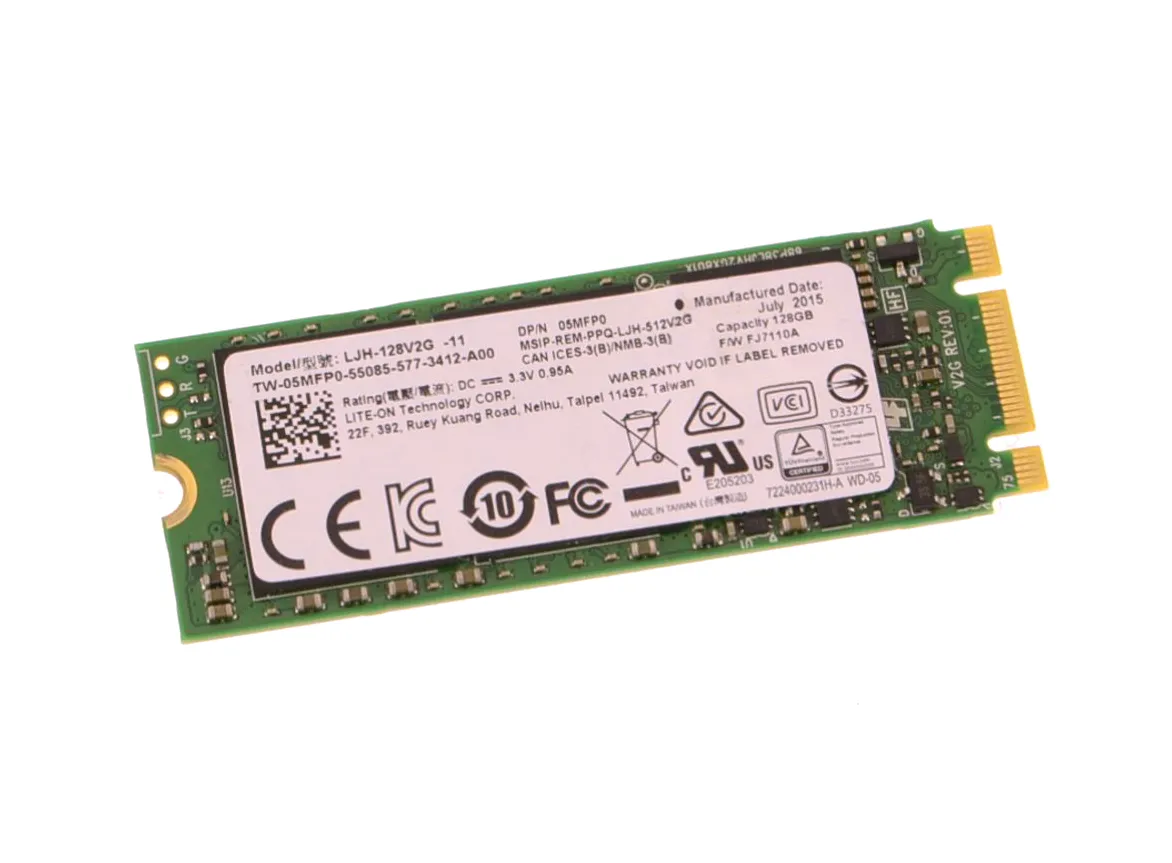 5MFP0 - Dell 128GB M.2 2280 MLC 6Gb/s SATA Solid State Drive - Image 1