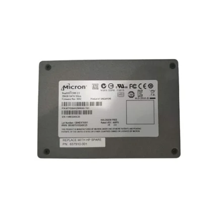 657910-001 - HP 256GB 2.5 inch MLC 6Gb/s SATA Solid State Drive
