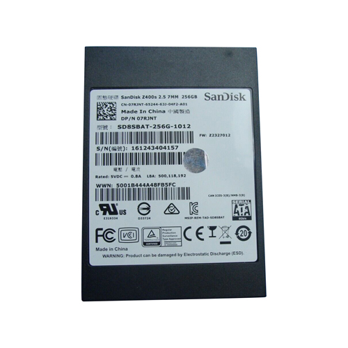 7RJNT - Dell 256GB 2.5 inch MLC 6Gb/s SATA Solid State Drive - Image 1