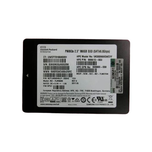 882147-001 - HP 960GB 2.5 inch 6Gb/s SATA Solid State Drive - Image 1