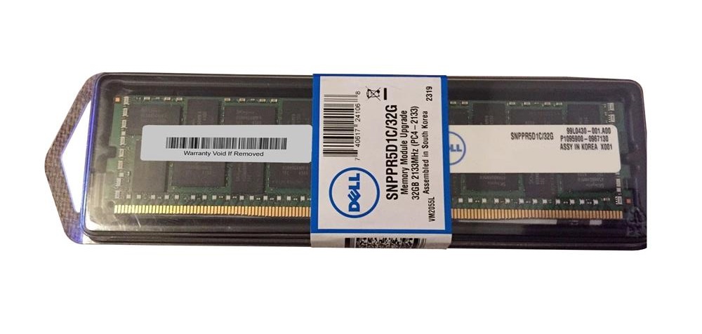 A8217683.jpg A8217683 - Dell 32GB DDR4 2133MHz ECC RDIMM Memory Module - Image 1