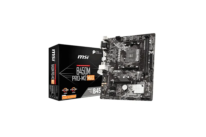 B450MPM2MAX-O.webp B450MPM2MAX - MSI B450M PRO-M2 MAX Socket AM4/ AMD B450/ DDR4/ SATA3 / USB3.2/ Turbo M.2/ GbE/ m-ATX Motherboard - Image 1