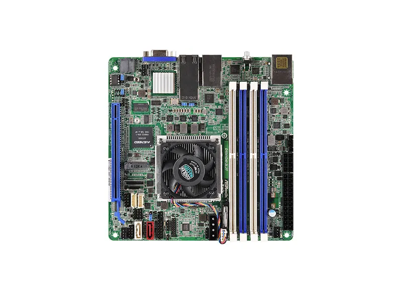 D1541D4I-2L2T.webp D1541D4I-2L2T - ASRock Socket FCBGA1667 System on Chip Chipset Mini-ITX System Board (Motherboard) Supports Xeon D1541 DDR4 4x DIMM - Image 1