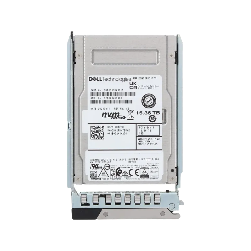 DX2PD.webp DX2PD - Dell 15.36TB PCI Express NVMe SFF 2.5" Solid State Drive - Image 1