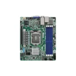 E3C256D4ID-2T - ASRock Socket H5 LGA1200 Intel C256 Chipset MINI-ITX System Board (Motherboard) Supports Xeon E-2300 / Pentium Series DDR4 4x DIMM
