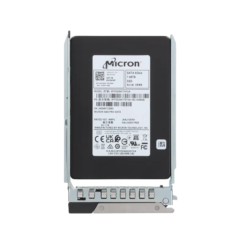 G5K9F.webp G5K9F - Dell 7.68TB SATA Triple-Level Cell SFF 2.5" Solid State Drive - Image 1