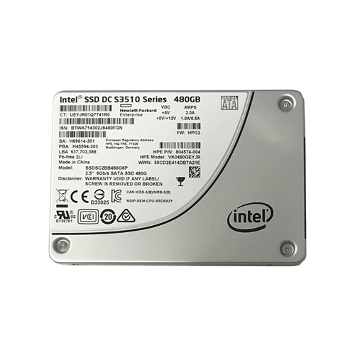 H45594-303 - Intel 480GB DC S3510 2.5 inch MLC 6Gb/s SATA SSD - Image 1