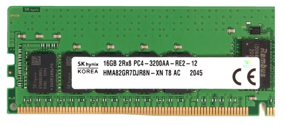 HMA82GR7DJR8N-XN-A.webp HMA82GR7DJR8N-XNTG - Hynix 16GB DDR4 3200MHz CL22 ECC RDIMM Memory - Image 1