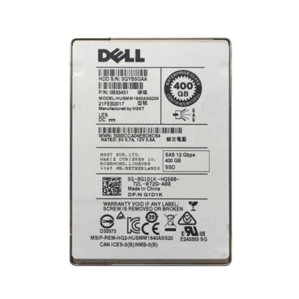 HUSMM1640ASS204 - HGST 400GB 2.5in MLC 12Gb/s SAS SSD