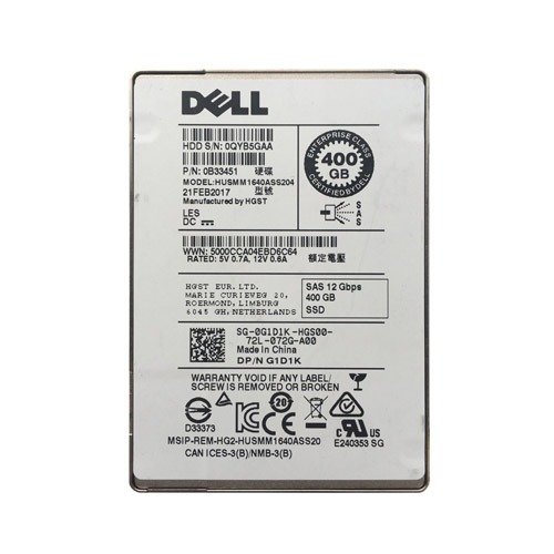 HUSMM1640ASS204 - HGST 400GB 2.5in MLC 12Gb/s SAS SSD - Image 1
