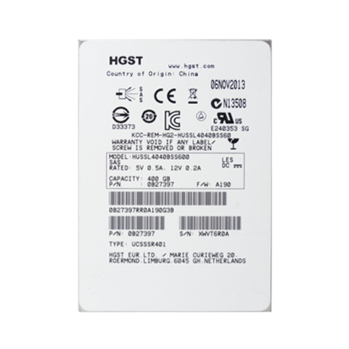 HUSSL4040BSS600 - HGST 400GB Ultrastar SSD400S 2.5in SLC 6Gb/s SAS SSD - Image 1