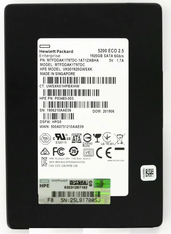 MTFDDAK1T9TDC-1AT1ZABYY - Micron 5200 Eco 1.92TB SATA TLC 2.5" SSD - Image 1