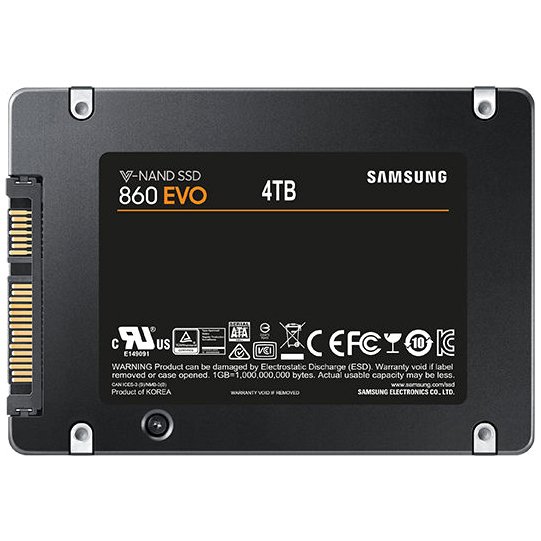 MZ-76E4T0.jpg MZ-76E4T0 - Samsung 4TB 860 EVO 2.5 inch MLC 6Gb/s SATA SSD - Image 1