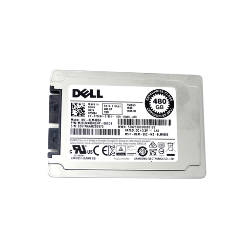 MZ-8LM480A - Samsung PM863 480GB SATA TLC µSATA 1.8" Solid State Drive - Image 1