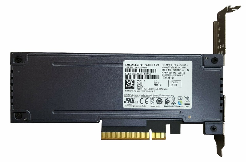 MZ-PLL1T6C.jpg MZ-PLL1T6C - Samsung PM1725b 1.6TB PCI Express NVMe TLC HHHL SSD - Image 1