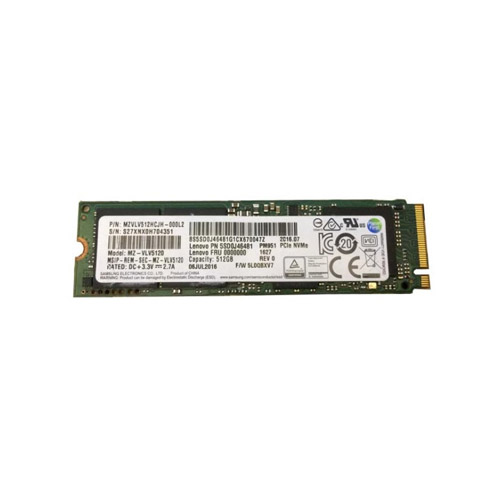 MZ-VLV5120 - Samsung 512GB PM951 M.2 2280 TLC PCIe NVMe SSD - Image 1