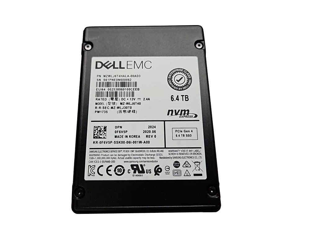 MZ-WLJ6T40.jpg MZ-WLJ6T40 - Samsung PM1735 6.4TB PCI Express NVMe TLC 2.5" SSD - Image 1