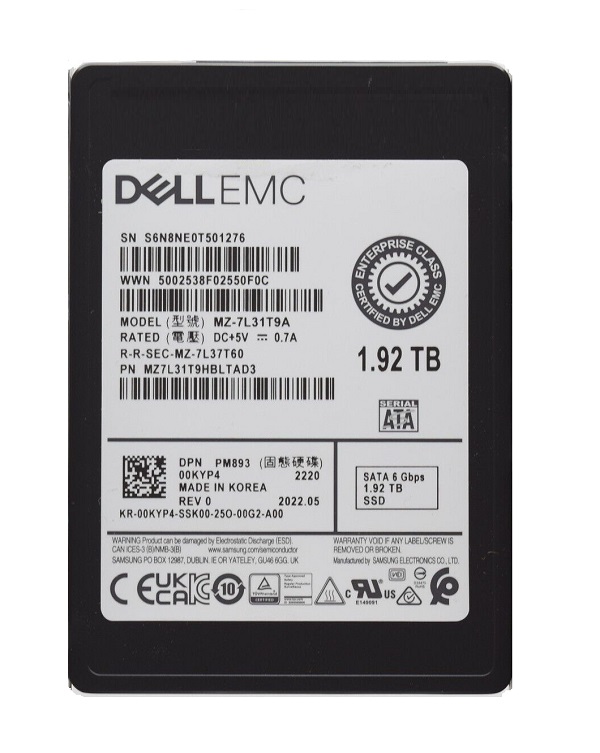 MZ7L31T9HBLTAD3.jpg MZ-7L31T9A - Samsung PM863 1.92TB SATA TLC 2.5" Solid State Drive - Image 1