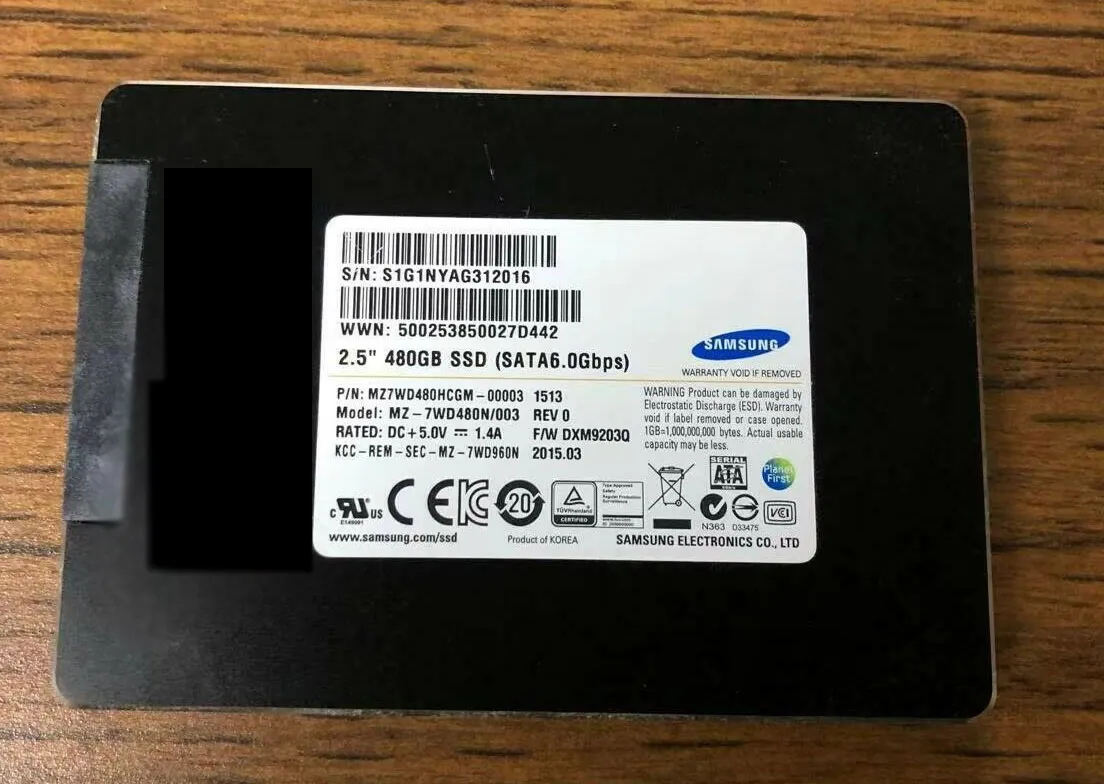 MZ7WD480HCGM - Samsung 480GB 2.5 inch MLC 6Gb/s SATA SSD - Image 1