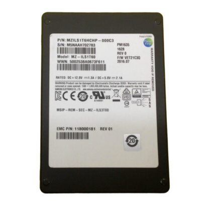 MZILS1T6HCHP-000C3 - Samsung PM1635 1.6TB Mixed Use SAS 2.5-In SSD