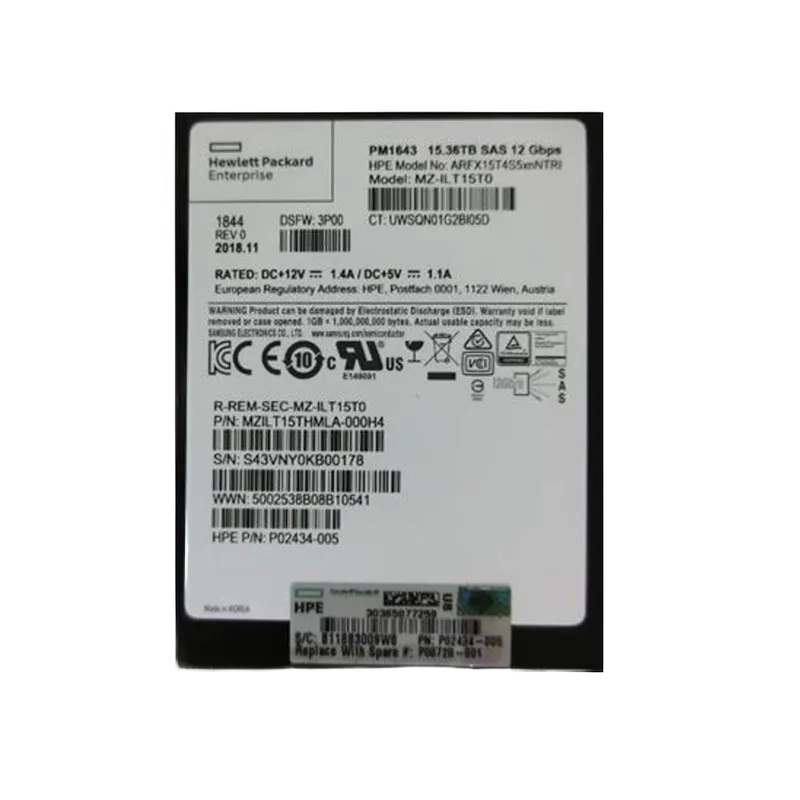 MZILT15THMLA-000H4.webp MZILT15THMLA-000H4 - Samsung PM1643 15.36TB SAS 2.5" Solid State Drive - Image 1