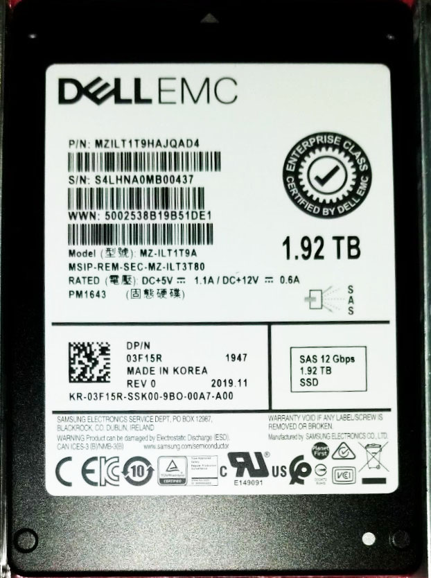 MZILT1T9HAJQAD4201.jpg MZILT1T9HAJQAD4 - Samsung PM1643 1.92TB SAS TLC 2.5" Solid State Drive - Image 1