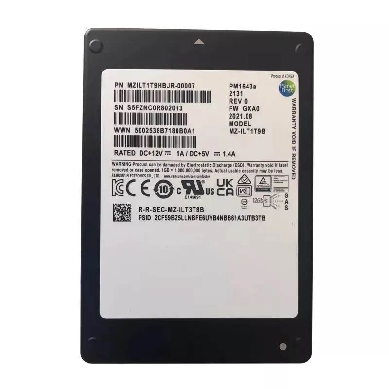 MZILT1T9HBJR-A.webp MZILT1T9HBJR - Samsung 1.92TB SAS 12Gb/s 2.5-in SSD - Image 1