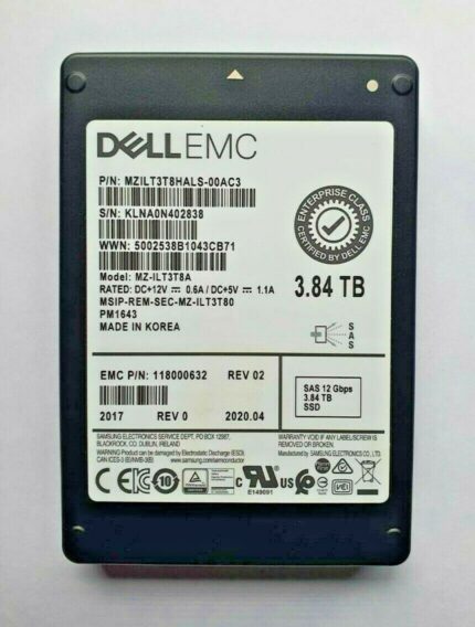 MZILT3T8HALS-00AC3 - Samsung PM1643 3.84TB SAS TLC 2.5" SSD
