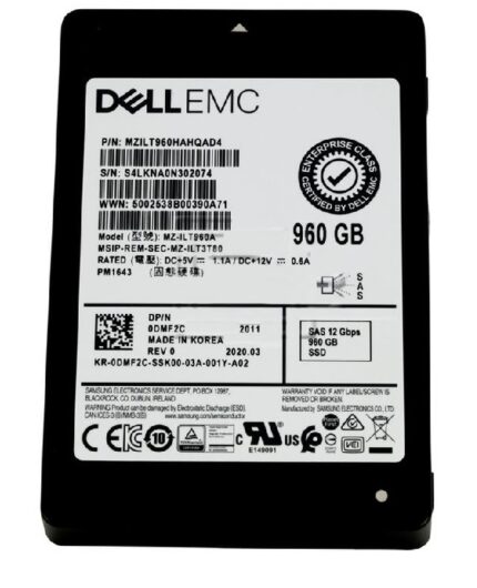 MZILT960HAHQAD4 - Samsung PM1643 960GB SAS TLC 2.5" Solid State Drive