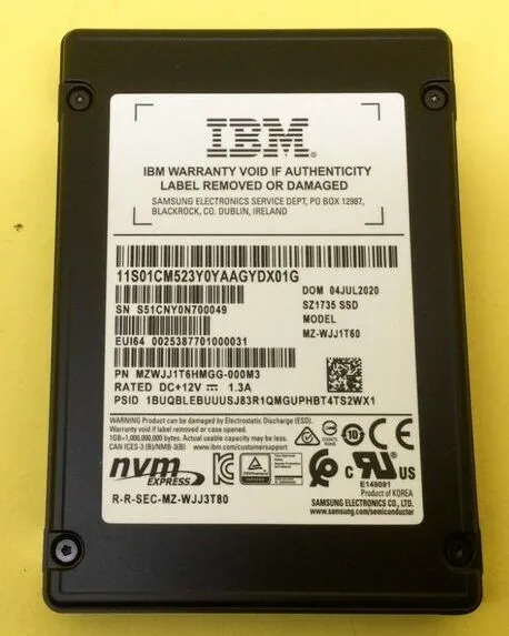 MZWJJ1T6HMGG-000M3.webp MZWJJ1T6HMGG-000M3 - Samsung 1.6TB PCI Express NVMe TLC U.2 2.5" SSD - Image 1