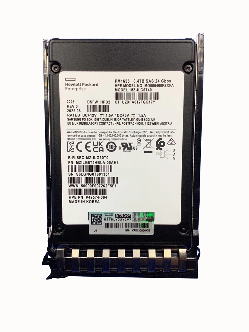 P49341-001-A.webp P49341-001 - HPE PM1655 6.4TB SAS SFF 2.5" Solid State Drive - Image 1