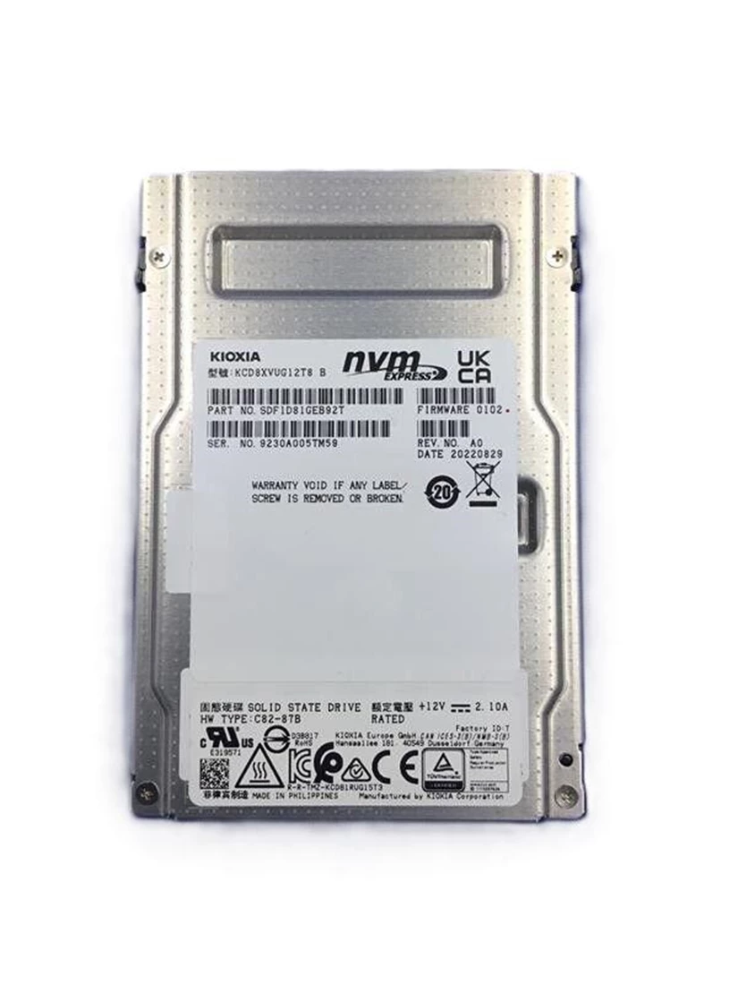 SDF1D81GEB92T-A.webp SDF1D81GEB92T - KIOXIA CD8-V 12.8TB PCI Express NVMe U.2 2.5" SSD - Image 1