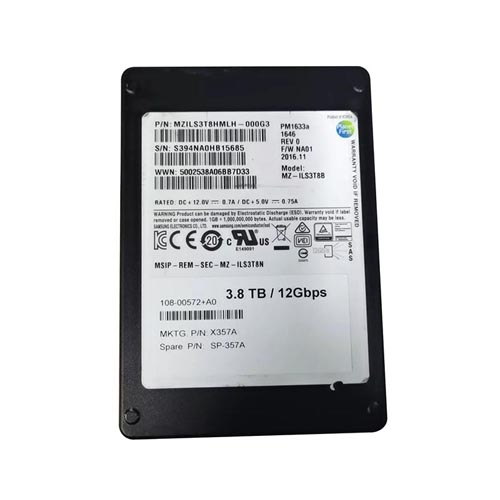 SP-357A - NetApp 3.8TB 2.5 inch 12Gb/s SAS Solid State Drive - Image 1