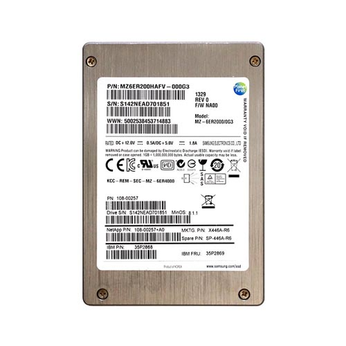 SP-446A-R6 - NetApp 200GB Enterprise 2.5 inch MLC 6Gb/s SAS SSD - Image 1