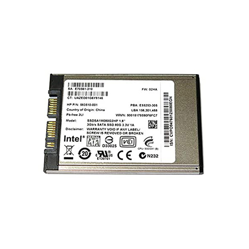 SSDSA1M080G2HP - Intel 80GB X18-M 1.8 inch MLC 3Gb/s SATA SSD - Image 1