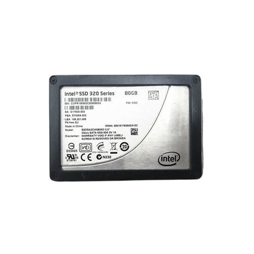 SSDSA2CW080G3 - Intel 80GB 320 2.5 inch MLC 3Gb/s SATA SSD - Image 1