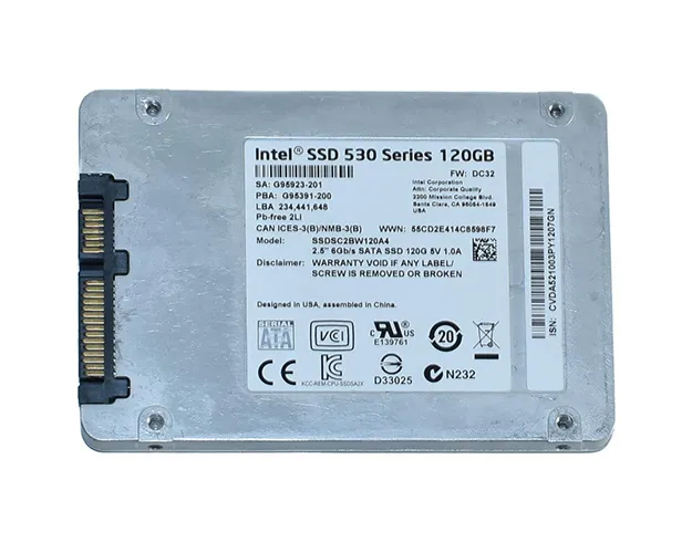 SSDSC2BW120A4 - Intel 120GB 520 2.5 inch MLC 6Gb/s SATA SSD - Image 1