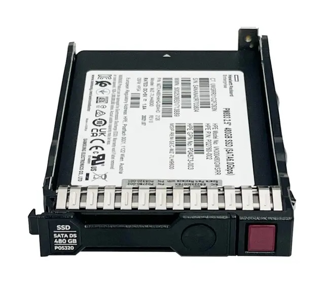 VK000480GWSRR.jpg VK000480GWSRR - HPE 480GB SATA MLC SFF 2.5" Solid State Drive - Image 1