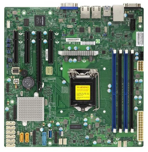 X11SSM-A.webp X11SSM - Supermicro LGA1151 C236 Chipset M-ATX Motherboard - Image 1