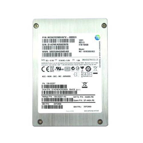 X446A-R6 - NetApp 200GB Enterprise 2.5 inch MLC 6Gb/s SAS SSD - Image 1