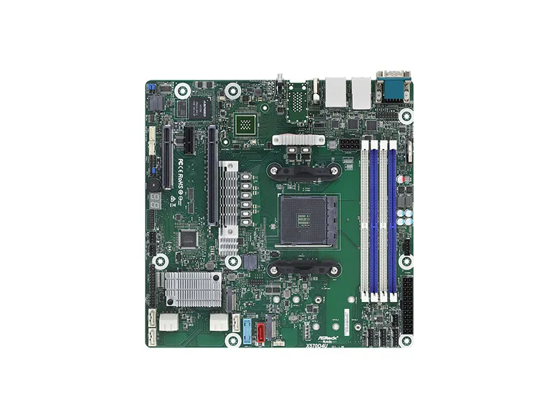 X570D4U.webp X570D4U - ASRock AM4 PGA1331 AMD X570 Chipset Micro-ATX System Board - Image 1