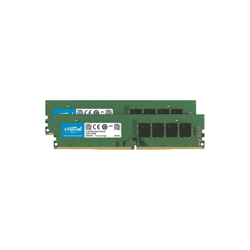 non-ECC-2xKit.webp CT4G4DFS824A - Crucial 4GB DDR4 2400MHz CL17 Non-ECC UDIMM Memory - Image 1