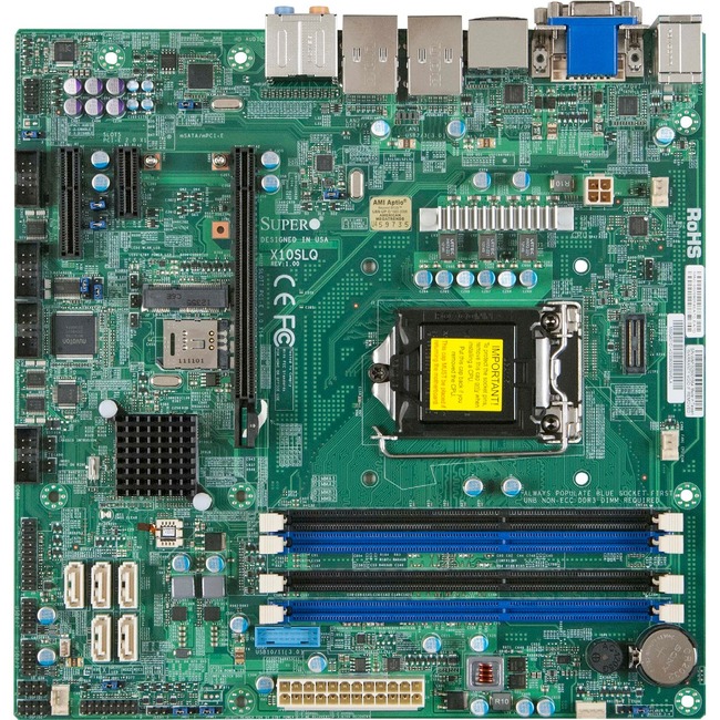 1026618040__61057.1614045975 MBD-X10SLQ-L-O - Supermicro X10SLQ-L Desktop Motherboard - Intel Chipset - Socket H3 LGA-1150 - MBD-X10SLQ-L-O - Image 1